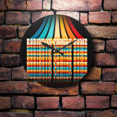 Familienaam Moderne  Retro Stijl Personaliseren Grote Klok
