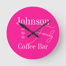 Familienaam Moderne Typografie Ronde Klok