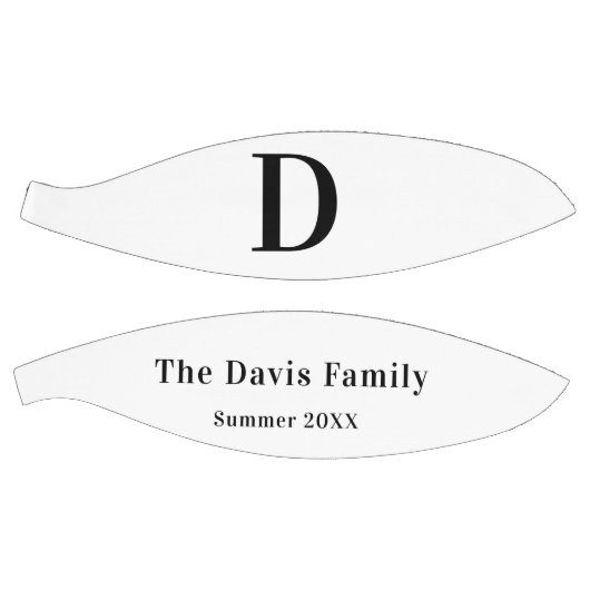 Familienaam monogram eenvoudige zomer basketbal (Panelen)