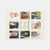 Familienaam Monogram Fleece Deken (Voorkant (Horizontaal))