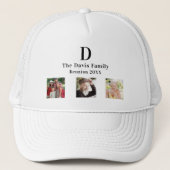 Familienaam monogram foto collage trucker pet (Voorkant)