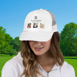 Familienaam monogram foto collage trucker pet<br><div class="desc">Pas uw monogram,  familienaam en het jaar van de gezinshereniging aan en voeg deze toe. Zwarte gekleurde letters. Voeg 3 van uw eigen foto's toe. Dit pet is ook beschikbaar in onze winkel,  alleen op het monogram.</div>