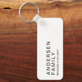 Familienaam Monogram Reunion Persoonlijk Sleutelhanger (Voorkant)