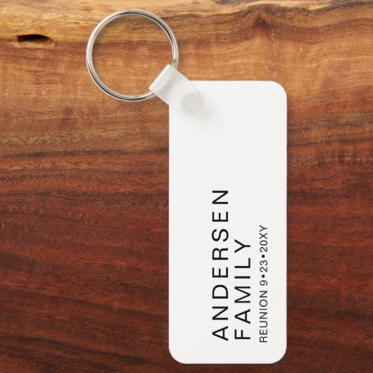 Familienaam Monogram Reunion Persoonlijk Sleutelhanger (Voorkant)