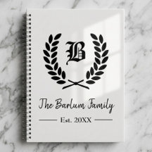 Familienaam Monogram Spiral Notebook