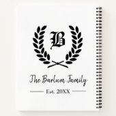 Familienaam Monogram Spiral Notebook Notitieboek (Achterkant)