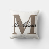 Familienaam Monogram | Worp Kussen (Voorkant)