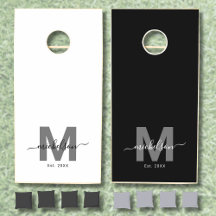 Familienaam Monogram Zwarte Witte