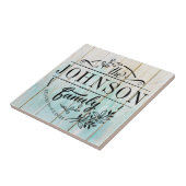 Familienaam Monogramed Familie Reunion Tegeltje (Zijkant)