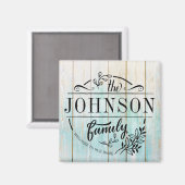 Familienaam Monogrammed Magnet (Voorkant / Achterkant)