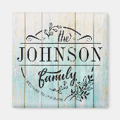 Familienaam Monogrammed Magnet (Voorkant)