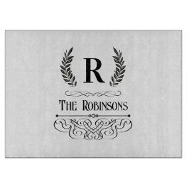  familienaam & monogrammen, eenvoudig aangepast snijplank