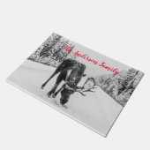 Familienaam Moose in Snow Deurmat (Schuin)