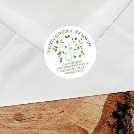 Familienaam Naam jaaroverzicht Ronde Sticker