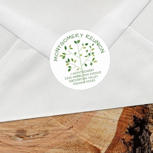 Familienaam Naam jaaroverzicht Ronde Sticker