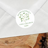 Familienaam Naam jaaroverzicht Ronde Sticker