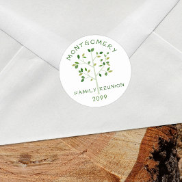 Familienaam Naam jaaroverzicht Ronde Sticker