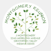 Familienaam Naam jaaroverzicht Ronde Sticker (Voorkant)