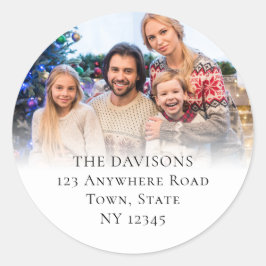 Familienaam Naam van de Bekleding van de Fotobekle Ronde Sticker