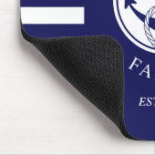 Familienaam Nautical Anchor Blue Stripes Pattern Muismat (Hoek)