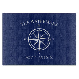 Familienaam Nautical Anchor Rope Snijplank