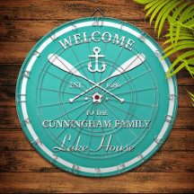 Familienaam | Oars en Anchor Custom Aqua Blue