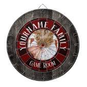 Familienaam One Photo Game Room Dartbord (Voorkant)