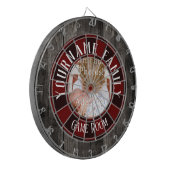 Familienaam One Photo Game Room Dartbord (Voorkant Links)