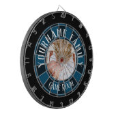 Familienaam One Photo Game Room Dartbord (Voorkant Links)