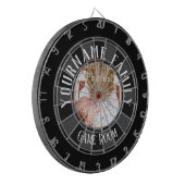 Familienaam One Photo Game Room Dartbord (Voorkant Links)