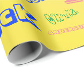 Familienaam ♠️ oogverblindend Word Cloud Wrapping  Cadeaupapier (Rol Hoek)