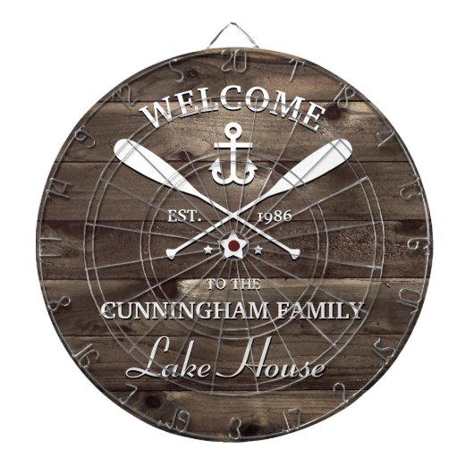 Familienaam | Oorzaken en Aangepaste anker Dartbord (Voorkant)