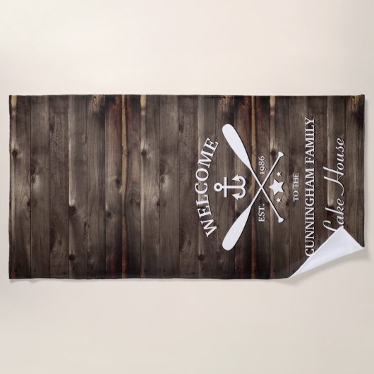 Familienaam | Oorzaken en Aangepaste anker Strandlaken (Voorkant)