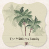 Familienaam op handpalmen kartonnen onderzetters (Voorkant)