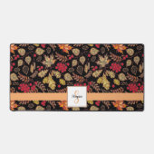 Familienaam op herfstgebladerte bureaumat (Voorkant)