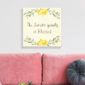 Familienaam opgespannen canvas afdruk (Insitu (Woonkamer))
