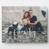 Familienaam Oprichtingsdatum | Foto & Typografie Fotoplaat (Voorkant)