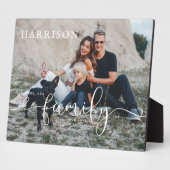 Familienaam Oprichtingsdatum | Foto & Typografie Fotoplaat (Zijkant)