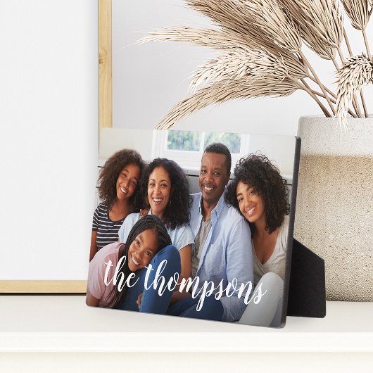 Familienaam Overlay Foto Fotoplaat