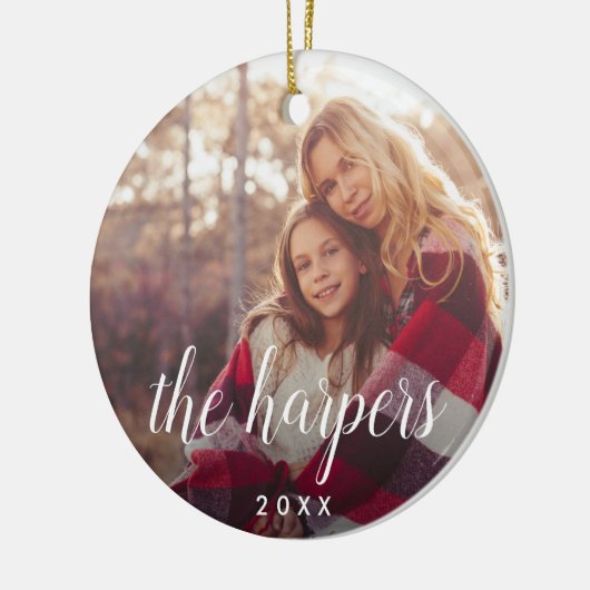 Familienaam Overlay | Foto Keramisch Ornament (Links)