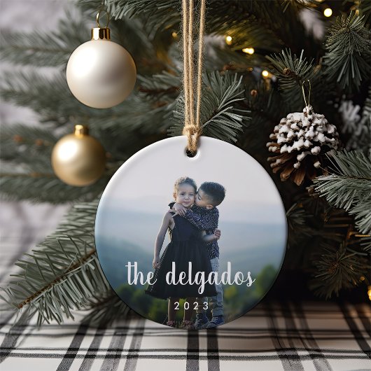 Familienaam Overlay | Foto Keramisch Ornament