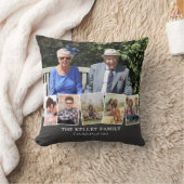 Familienaam Persoonlijke 6 Foto Collage Kussen (Deken)