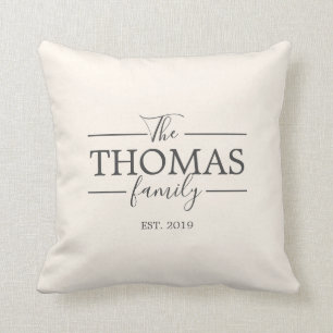 Familienaam Pillow Jubileum Wedding Gift Kussen