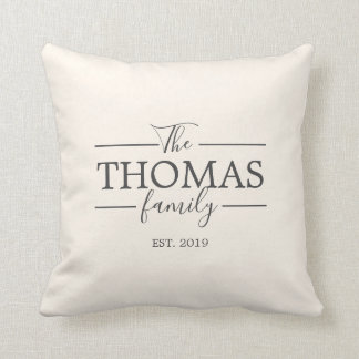 Familienaam Pillow Jubileum Wedding Gift Kussen