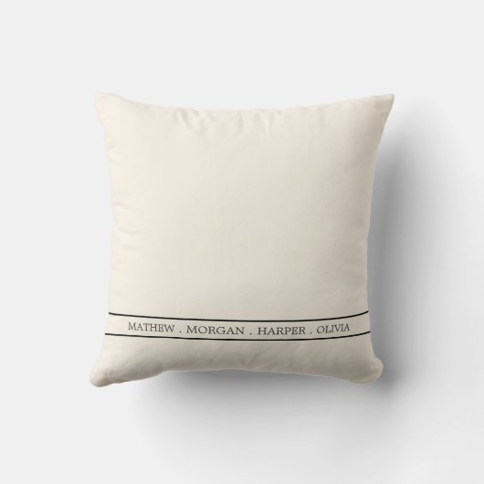 Familienaam Pillow Jubileum Wedding Gift Kussen (Achterkant)