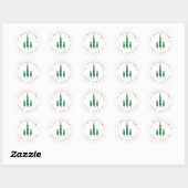 Familienaam Pine Trees Christmas Envelope Seal Ronde Sticker (Vel)