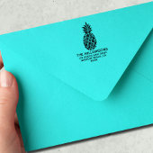Familienaam Pineappel Return Address Zelfinktende Stempel