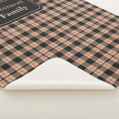 Familienaam Plaid Sherpa Blanket Deken (3/4)