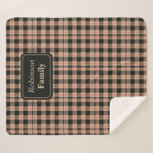 Familienaam Plaid Sherpa Blanket Deken (Voorkant (horizontaal))
