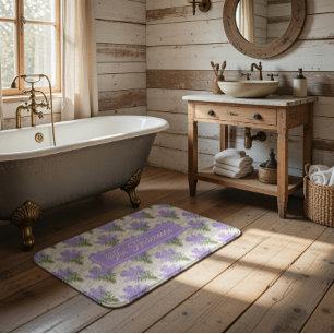 Familienaam Provence Lavendel Boeketten Badmat